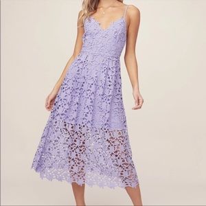 ASTR the label lace a-line lilac dress